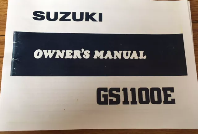 SUZUKI GS 1100 E OWNERS MANUAL CATALOGUE 1979 paper bound copy nos