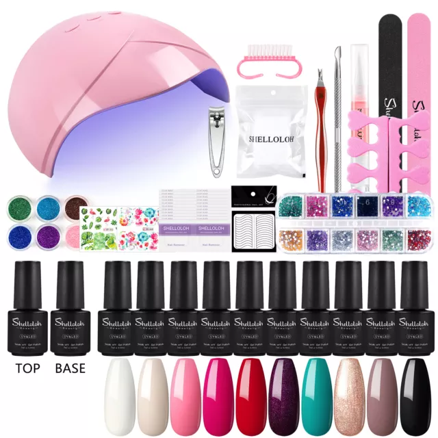 Gel-Nagellack Set mit UV-Licht Nagel-Starter-Set Anfänger Nagelkunst-Werkzeuge