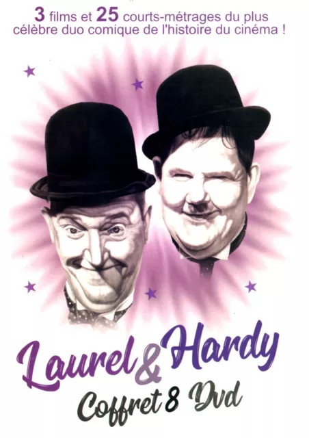 LAUREL & HARDY - 3 films et 25 courts-métrages (coffret 8DVD)