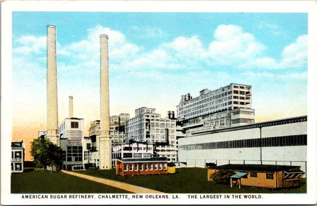 American Sugar Refinery, Chalmette, New Orleans, Louisiana, Vintage Postcard