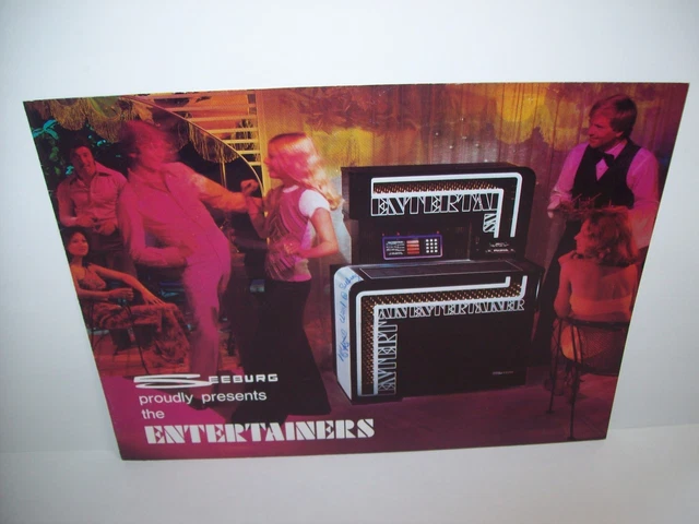 Seeburg STD2 Entertainers 1975 Original Jukebox Music Phonograph Promo Flyer