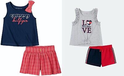 New Tommy Hilfiger Little Girl Tank Top and Shorts Choose Size & Color MSRP $55