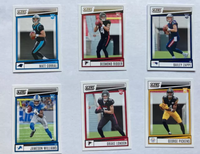 2022 Score Football - Rookies - Pick Your Card - Complete Your Set