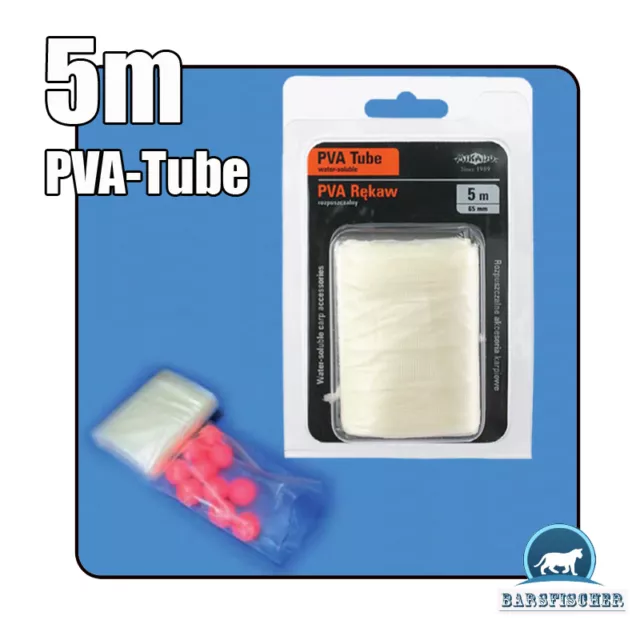 5M PVA - TUBE, WASSERLÖSLICHE BEUTEL-TUBE GEROLLT 45mm/65mm PVA SLEEVE, KARPFEN