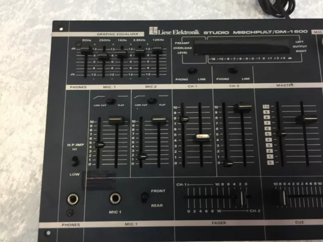 Vintage Liese Elektronik DM-1600Studio Mischpult DJ 3