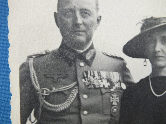 LEO GEYR VON schweppenburg general panzerdivision mit ordene und frau