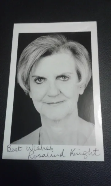 Rosalind Knight (3/Dec/1933-19/Dec/2020)Was An English Actress,Signed 3.5X5.5"Bw