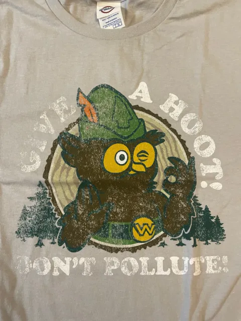 Woodsy The Owl Give A Hoot! Don't Pollute! T Shirt Sizes Large-XXL