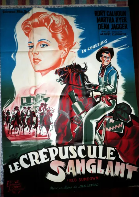 Western Affiche Originale Francaise Crepuscule Sanglant 1956 Rory Calhoun