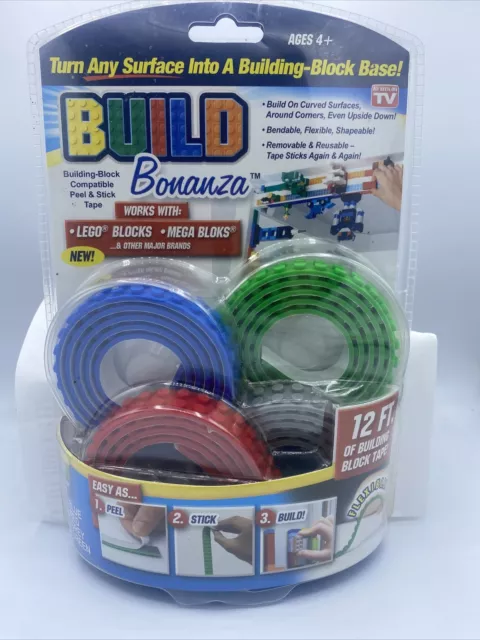 Build Bonanza Flexible Building Block Tape As Seen on TV  (Blue/Green/Red/Gray)