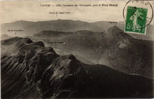 CPA Panorama des Montagnes - near le PUY-MARY - Cantal (480132)