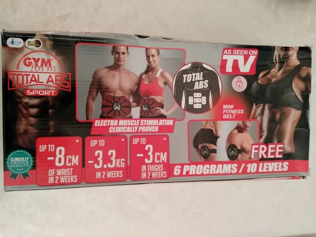 Elettrostimolatore Gymform Total ABS - Tecnologia EMS - 6 Programmi, 10 Livelli - Per Addominali E Tonificazione