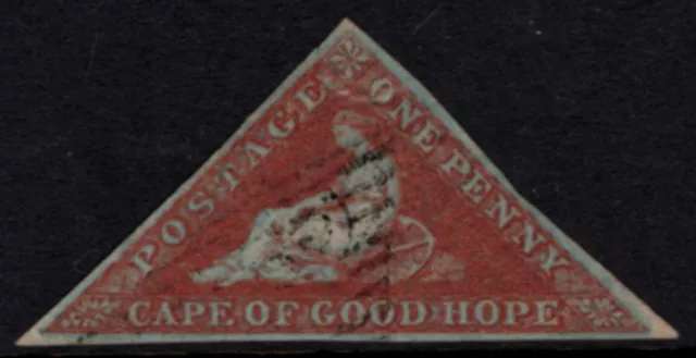 Cape of Good Hope - 1853 1d Pale BRICK-RED SG 1 FU Cv £450 [D6063]
