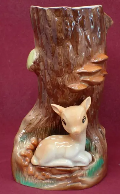 Hornsea Pottery Fauna Royal Caressa Fawn Tree Vase Mould # 66 •:* ̈ ̈*:•..•:* ̈