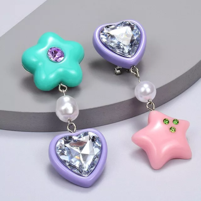 Heart Earrings Cute Love Trendy Lovely Acrylic Resin Star Shaped Earrings Gift