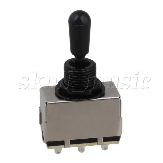 Black Tip Enclosed 3 Way Toggle Switch Pickup Selector for Guitar