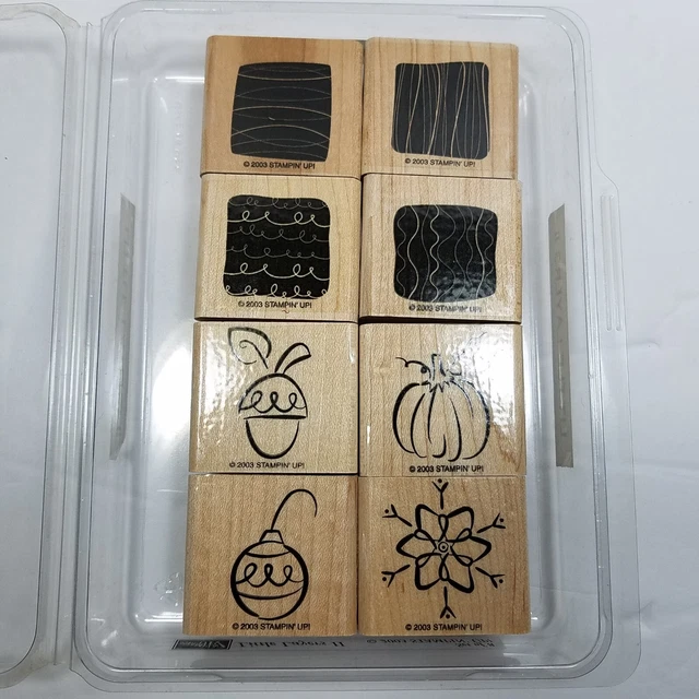 Stampin Up Little Layers II Acorn Pumpkin Christmas Ornament Star Stamps  2003