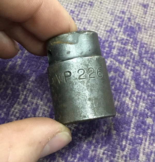 Mac Tools 1/2" Drive 11/16" A SAE 6 Point Impact Short Socket VP226 Made in USA 2
