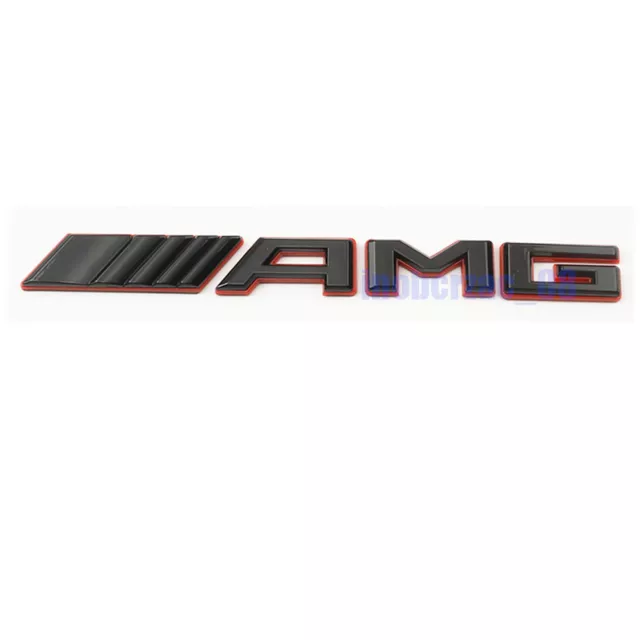 Für Mercedes Benz AMG Schriftzug Embleme Aufkleber Logo Flache Badge Auto NEW 3