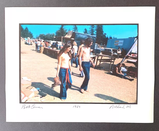 Bill Owens Set of photos Hippie Be-In Portland OR-  4 photographs 1969/2001