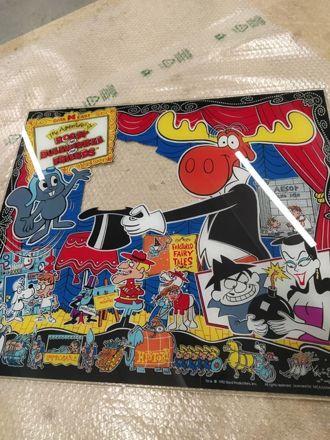 Rocky & Bullwinkle  NO mirrored backglass reproduction