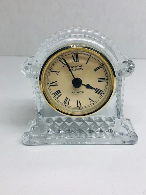 Crystal Legends by Godinger Quartz Clock 24% Lead Crystal New Battery