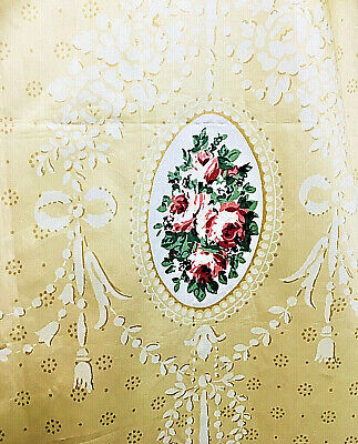 Dovenshire Fabric Drapery Curtain 1 Panel Rod Pocket 1991 Victorian Pattern New