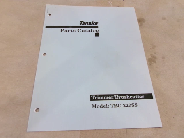 Tanaka Rivet Catalog TANAKA PARTS CATALOG Trimmer/Brushcutter Model Tbc-220Ss $11.08 ...
