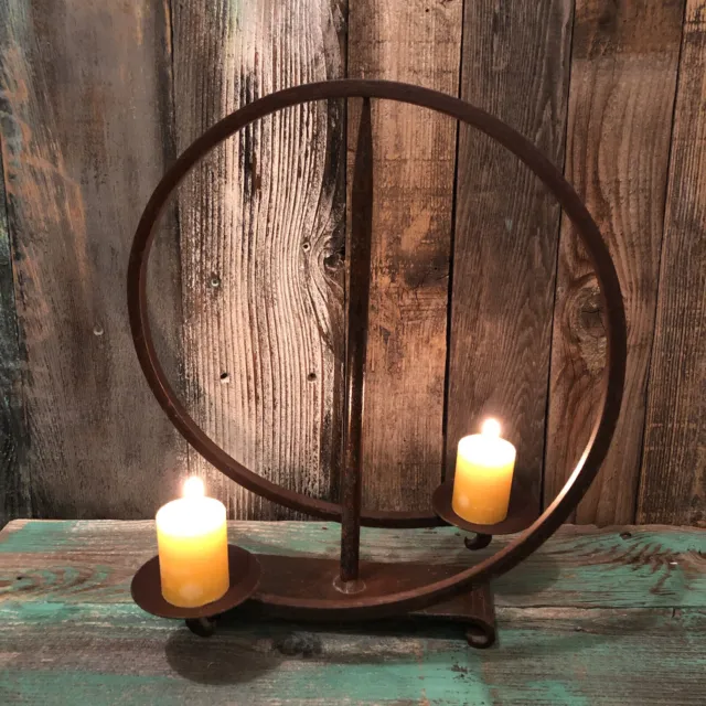 Vintage Hand Forged Wrought Iron Votive Candle Holder Stand Candlestick Handmade