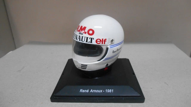 Casque Miniature Spark 1/5 - René Arnoux Ferrari F1 1983 - Modèle GPA - Occasion