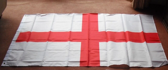 England Flag 3FT X 5FT 90*150cm St George Cross Flags English Eyelets UK Stock - Foto 2