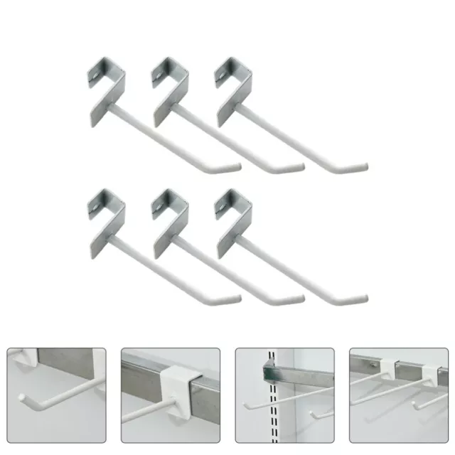 6PCS Slatwall Panel Hooks for Retail & Exhibition Display