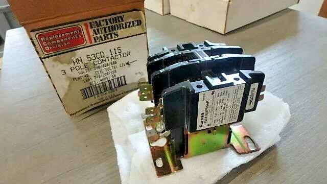 NEW Carrier HN53CD115 120v Coil 3 Pole Contactor #241