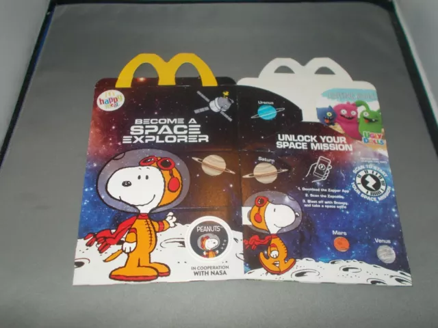 U.K McDonalds happy meal empty box Peanuts snoopy 2019