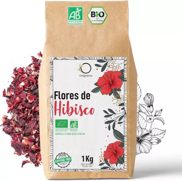 Flor De Hibisco Ecológico Por Te Frio Agua Jamaica y Infusion Detox Drenante 1kg