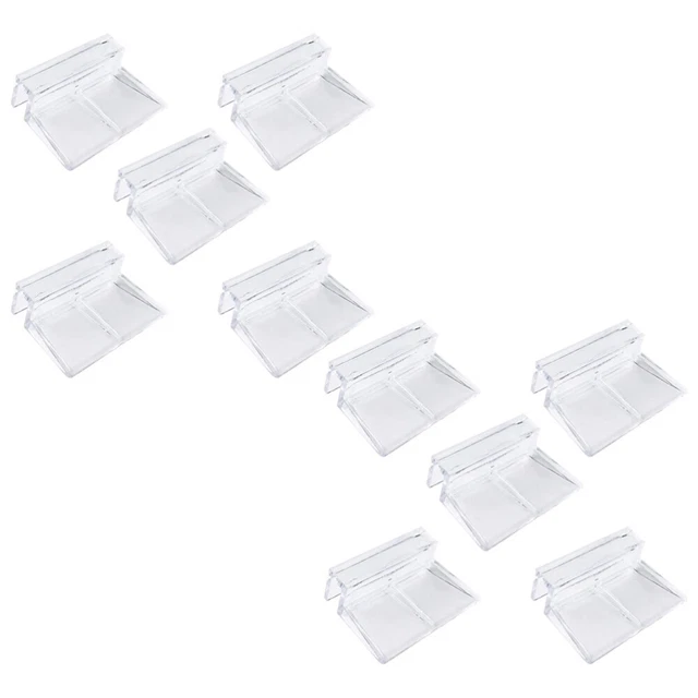 10pcs Fish Tank Cover Frame Rimless Aquarium Lid Clips