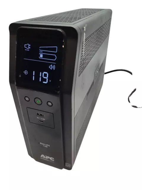 APC Back-UPS Pro BN 1100VA, 120V, AVR, LCD, 2 USB charging ports, 10 NEMA out &