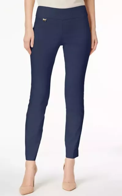 Alfani MODERN NAVY Women's Tummy-Control Pull-on Skinny Pants, US 6