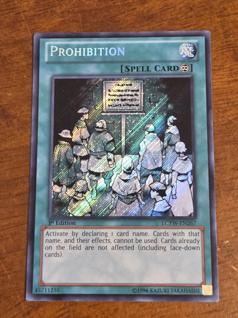 prohibition yugioh card Amazon.com: Yu-Gi-Oh! - Prohibition (PSV-039) - Pharaohs Servant -  Unlimited Edition