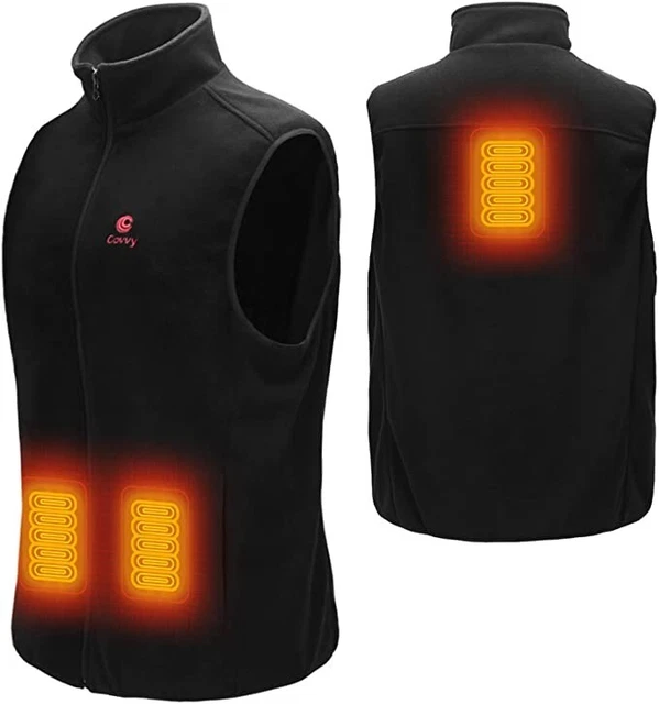 COVVY Gilet riscaldato per gli uomini Lavabile Elettrico con Batteria Escursioni