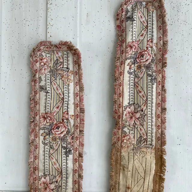 Antique French curtain drape tie back tiebacks 19th century French textiles