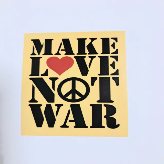 Rock Star sticker Make Love not War no.0001
