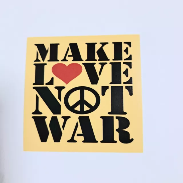 Rock Star sticker Make Love not War no.0002