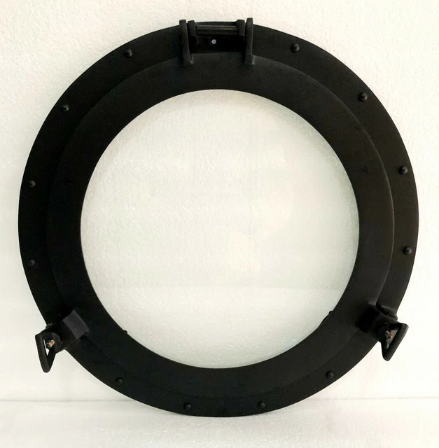 50,8 cm hublot en aluminium finition noire antique ~ hublot verre fenêtre...
