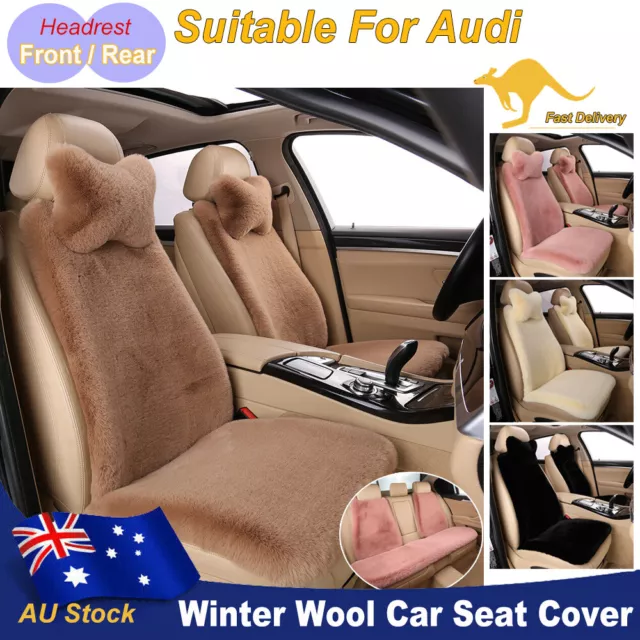 Winter Faux Sheepskin Car Seat Covers For Audi Front/Rear Cushions Accessories