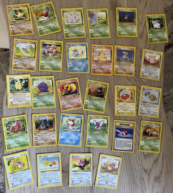Cartes Pokemon : Lot De 28 Jungle Ed 2 - 2000 - Etat Moyen / Classeur - Fr