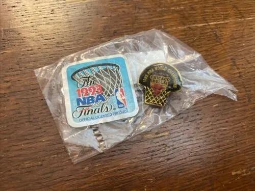 NEW IN BAG! 1998 NBA World Champions Chicago Bulls Pin