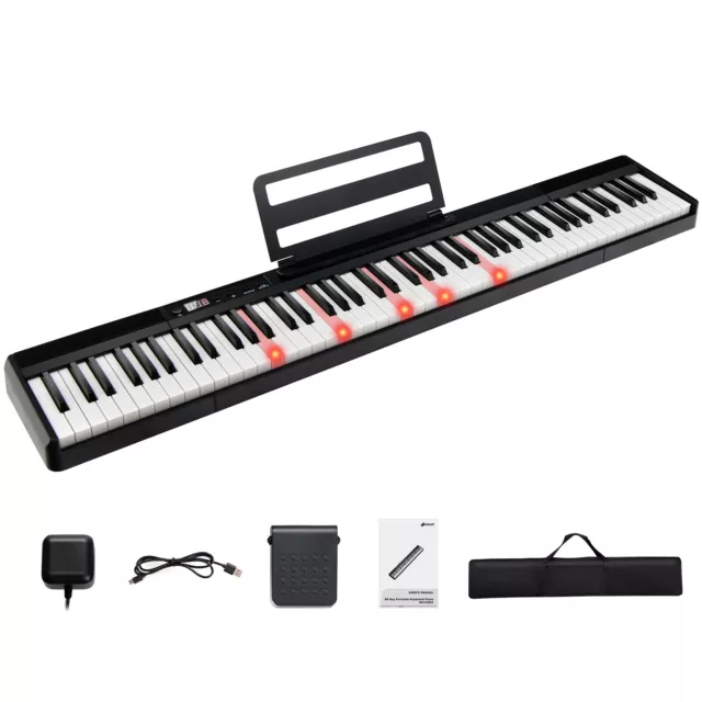 88 Key Electronic Piano Keyboard Full Size Electric Digital Keyboard Lighted LCD