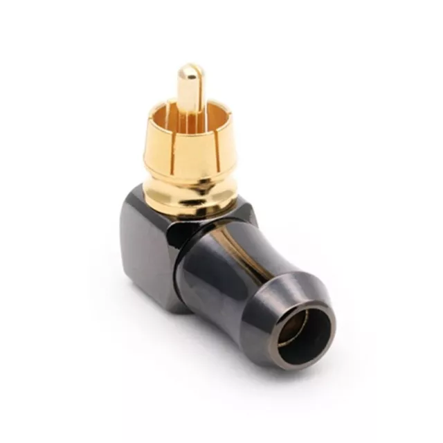 up to 6.5mm RCA Connector Right Angle RCA Plug Audio Adapter  For Microphone