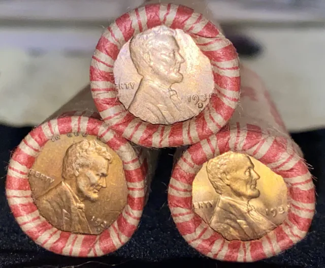 3x Lincoln Wheat Cent 1C Penny Roll 1913-S/35-S 1919/32-D 1923-S/38 40% Pre-1940